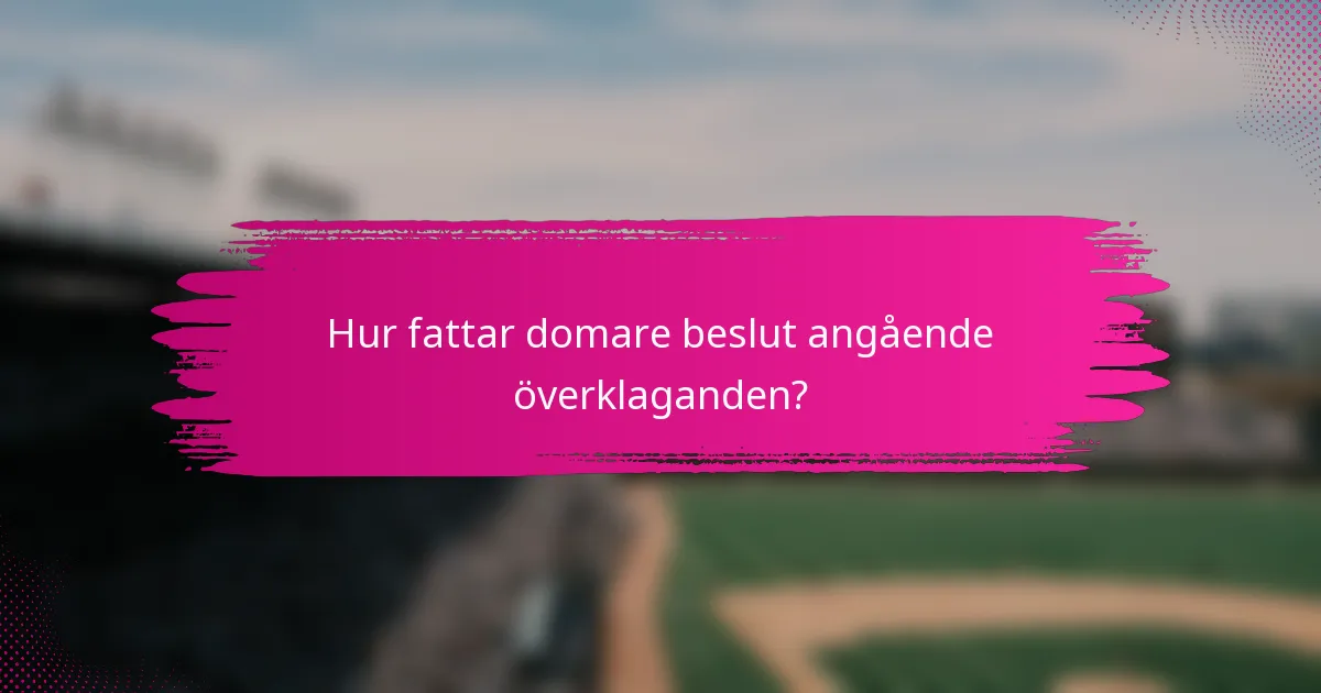 Hur fattar domare beslut angående överklaganden?