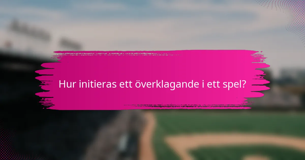 Hur initieras ett överklagande i ett spel?